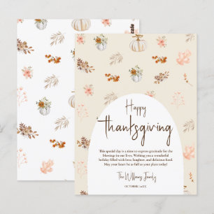 Rustic Elegant Fall Thanksgiving Greeting Postcard