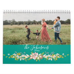 Rustic Elegant Family Photo Calendar