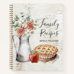 Rustic Elegant Farmhouse Family Recipe Book