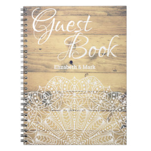 Rustic Elegant Farmhouse Mandala Guest Book