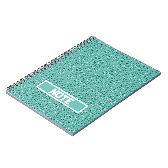 Rustic Elegant  Floral  Pattern Notebook (Left Side)