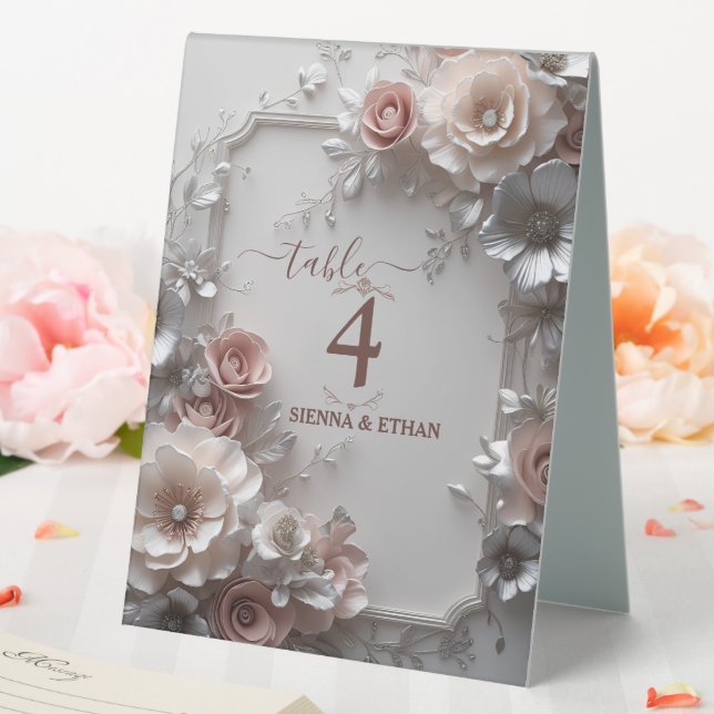 Rustic Elegant Floral Wedding Table Number (In SItu (Wedding))