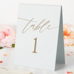 Rustic Elegant Gold Wedding Table Numbers