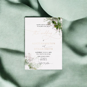 Rustic Elegant Greenery Script Wedding