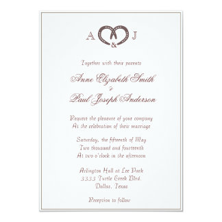 Rustic Elegant Horseshoe Wedding Invitation Rustic Elegant Horseshoe Wedding Invitation