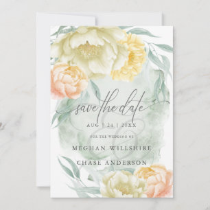 Rustic Elegant Lemon Yellow And Ivory Flowers Invitation