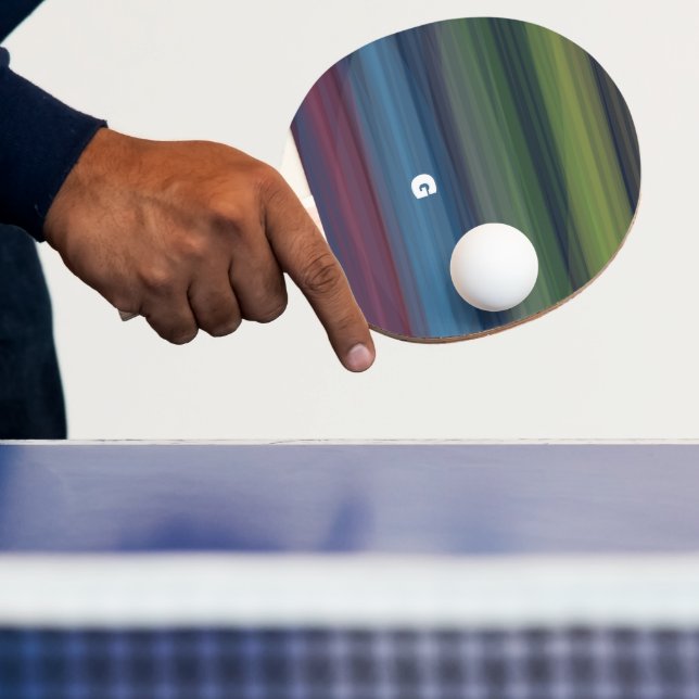 Rustic Elegant Multicolor Teal Ping Pong Paddle (Insitu)