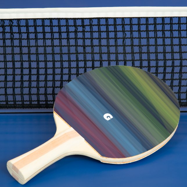 Rustic Elegant Multicolor Teal Ping Pong Paddle (Insitu)