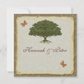 Rustic Elegant Oak Tree Wedding Invitation | Zazzle