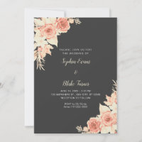 Rustic Elegant Orange Roses Fall Grey Wedding