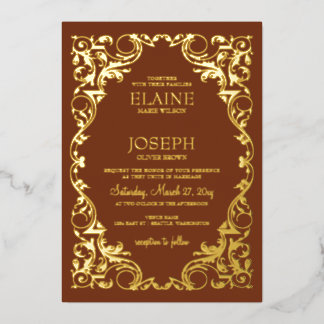 Rustic Elegant Ornate Frame Terracotta Wedding