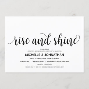 Rustic Elegant Post-wedding Invitation Card