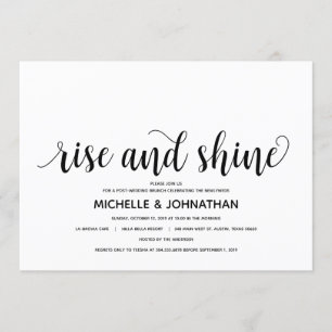 Rustic Elegant Post-wedding Invitation Card