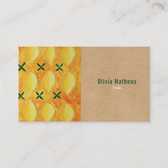 Rustic Elegant Professional Business Card (Front)