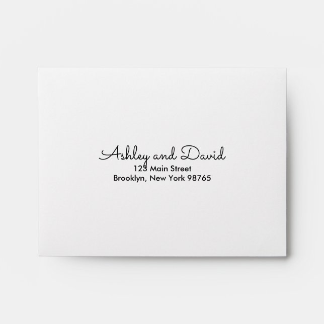 Rustic Elegant Return Address Envelope (Front)