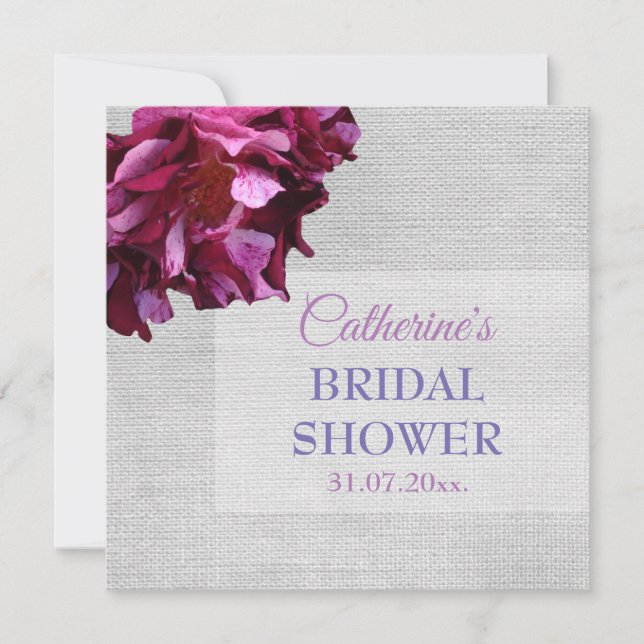Rustic Elegant, Roses Bridesmaid  Wedding Card (Front)
