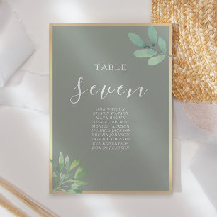 Rustic Elegant Sage Green Wedding Seating Chart