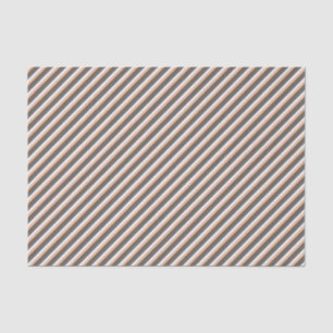 Rustic Elegant Stripes Light Pink Brown Dark Green Tissue Paper
