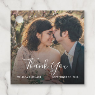 Rustic elegant Thank You photo country wedding Favour Tags