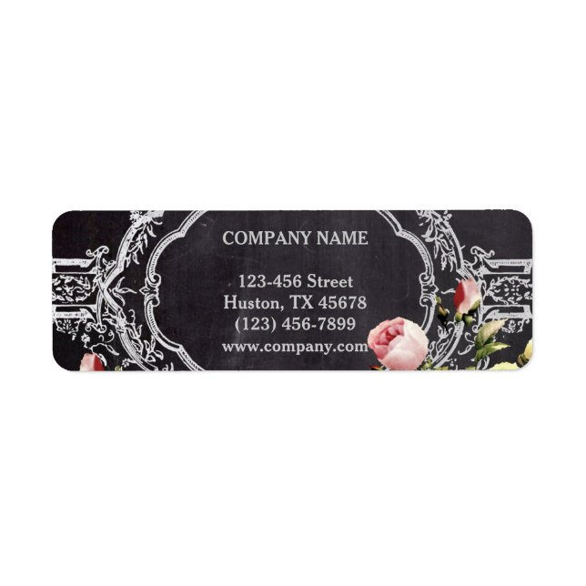 rustic elegant vintage botanical chalkboard floral (Front)