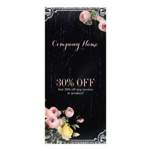 rustic elegant vintage botanical chalkboard floral rack card