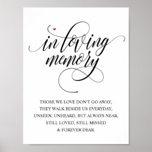 Rustic Elegant Wedding Memorial Table Sign v2