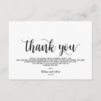 Rustic Elegant Wedding Thank You card design