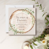 Rustic Elegant Wedding wood bark Boho Wreath 