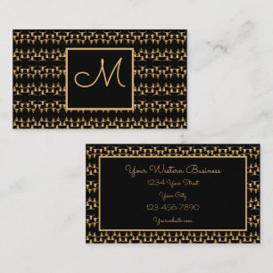 Rustic Elegant Western Gold Black Bull Cow Skull Business Card