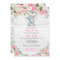 Rustic Elephant Baby Shower Invitations for a Girl