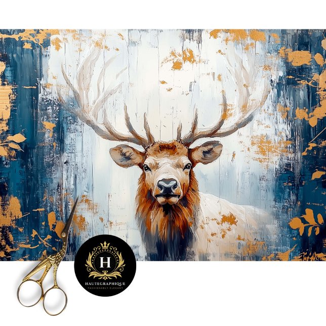 Rustic Elk Decoupage Tissue Paper (Creator Uploaded)