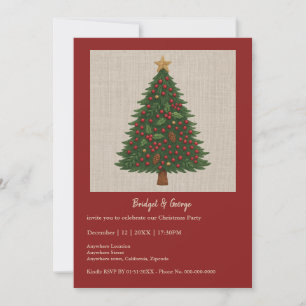 Rustic embroidery Deer & Holiday Greens christmas