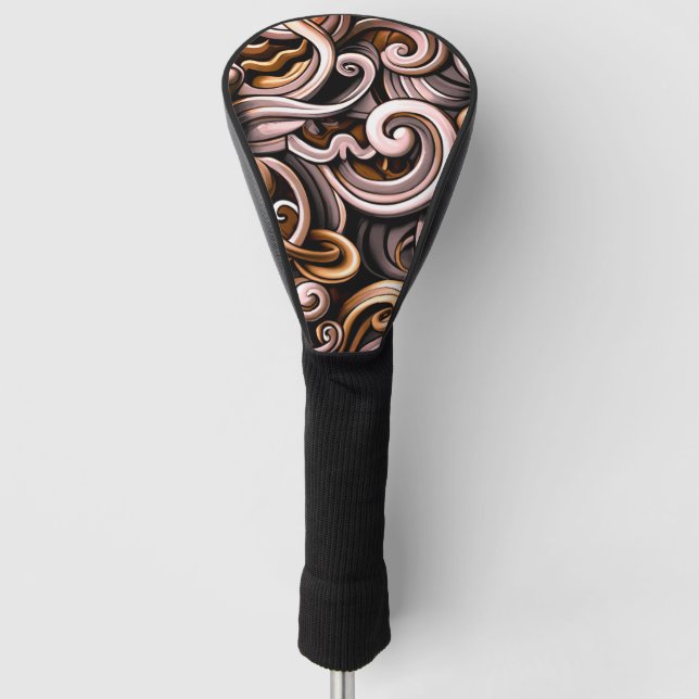 Rustic Energy Swirls  Golf Head Cover (Front)