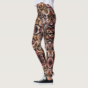 Rustic Energy Swirls  Leggings