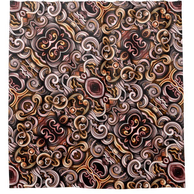 Rustic Energy Swirls  Shower Curtain (Front)