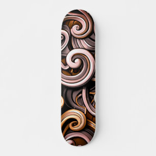 Rustic Energy Swirls Skateboard