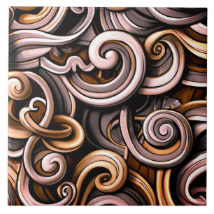 Rustic Energy Swirls Tile