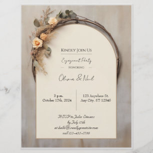 Rustic Engagement Invitation Flyer