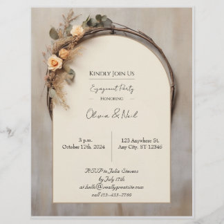 Rustic Engagement Invitation Flyer