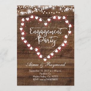 Rustic Engagement Party Invitation