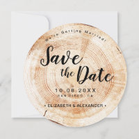 Rustic Engagement Wood Slice Wedding Unique