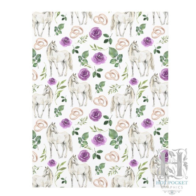Rustic Equestrian Floral Purple Scrapbook Paper (Creator Uploaded)