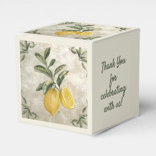 Rustic Etched Vintage Lemons  Favour Box
