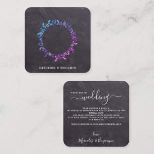 Rustic Eucalyptus Botanical QR Code Wedding Square Business Card