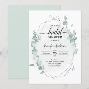Rustic Eucalyptus Bridal Shower Invitation