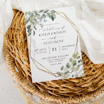 Rustic Eucalyptus & Gold Frame Wedding Invitation<br><div class="desc">Get your guests ready for your beautiful wedding with your Rustic Eucalyptus & Gold Frame wedding invitations.</div>