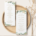 Rustic eucalyptus gold greenery boho wedding programme<br><div class="desc">Rustic wedding programs feature faux gold foil leaves,  watercolor eucalyptus botanical greenery and modern chic script and font,  elegant and romantic,  great for modern rustic wedding,  botanical garden wedding and boho country wedding.
See all the matching pieces in collection</div>