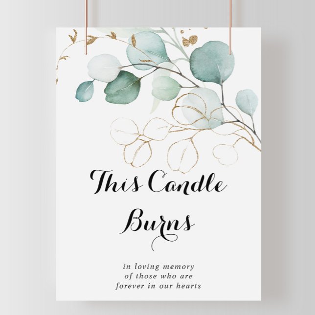 Rustic Eucalyptus Gold This Candle Burns Sign (Creator Uploaded)