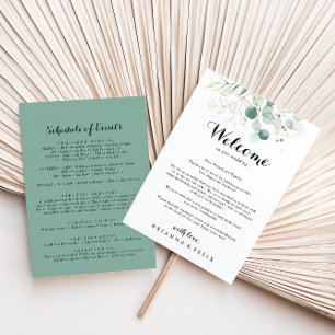 Rustic Eucalyptus Gold Wedding Welcome Letter