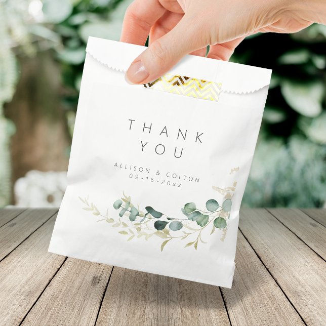 Rustic eucalyptus greenery boho wedding  favour bags (Rustic eucalyptus greenery boho wedding favor bag)